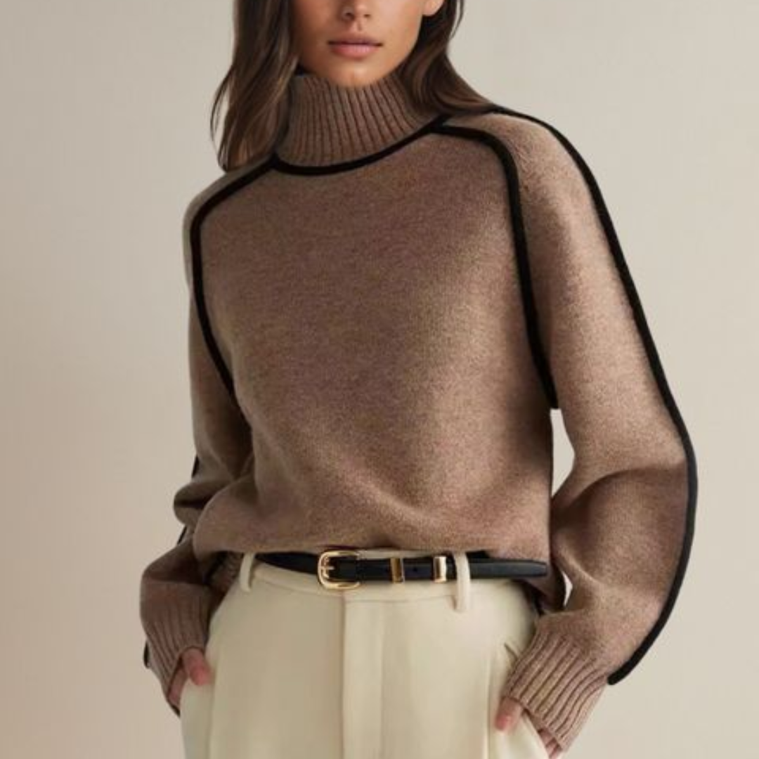 Claire™ - Eleganten pulover z visokim ovratnikom